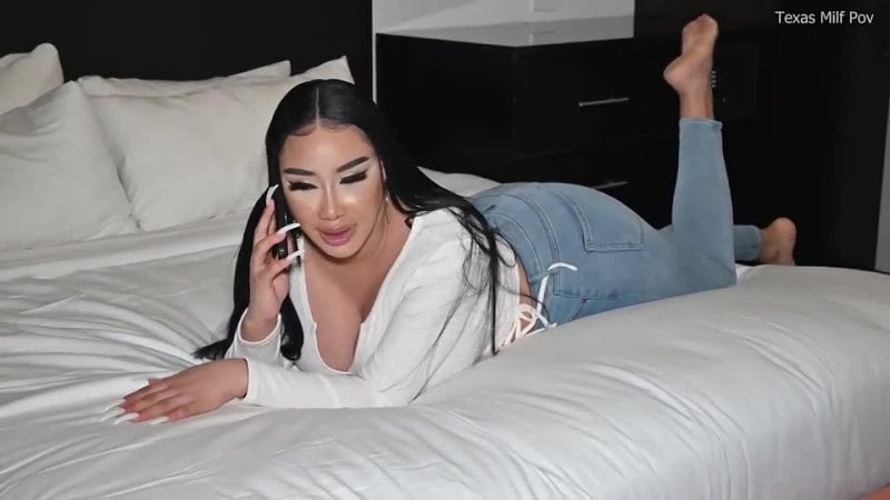 The boy fucks a curvy Asian girl, boy sex fake ass fat butt big tit porn boob busty asian milf girl pov home hip cum (hot&horny)